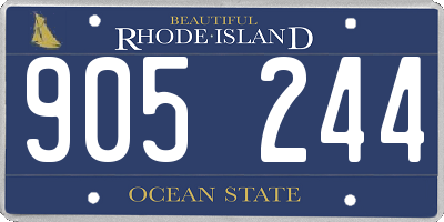 RI license plate 905244