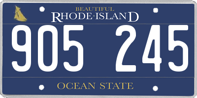 RI license plate 905245