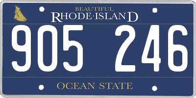 RI license plate 905246