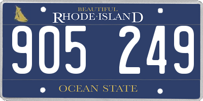 RI license plate 905249
