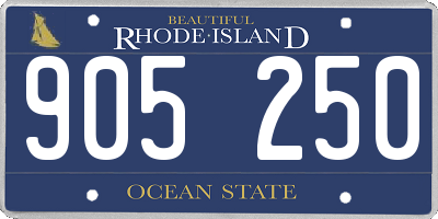 RI license plate 905250
