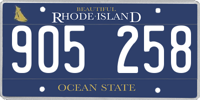 RI license plate 905258