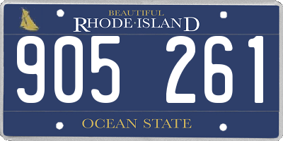 RI license plate 905261