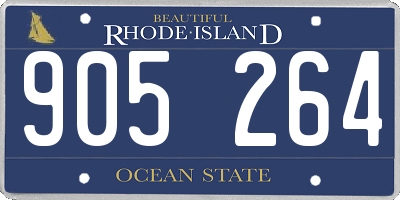 RI license plate 905264