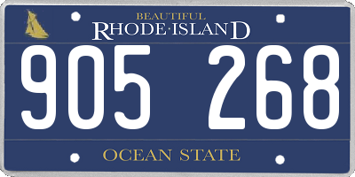 RI license plate 905268