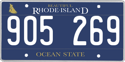 RI license plate 905269