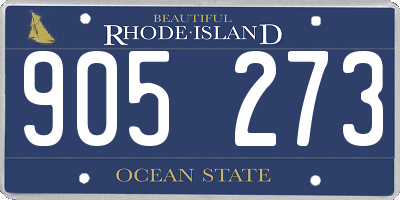 RI license plate 905273