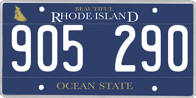 RI license plate 905290
