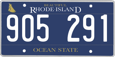 RI license plate 905291