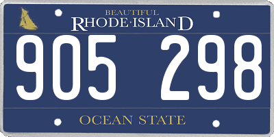 RI license plate 905298