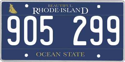 RI license plate 905299