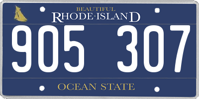 RI license plate 905307