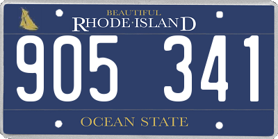 RI license plate 905341