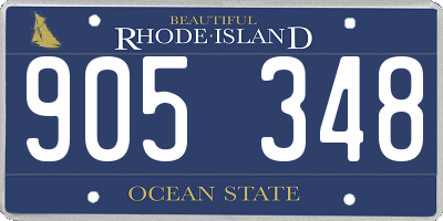 RI license plate 905348