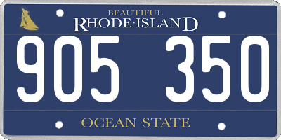 RI license plate 905350