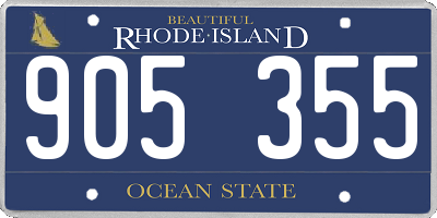 RI license plate 905355