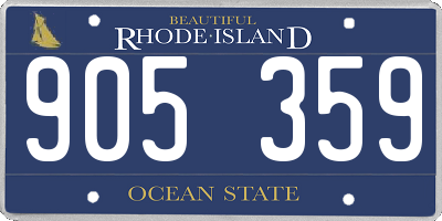 RI license plate 905359