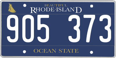 RI license plate 905373