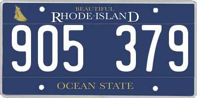 RI license plate 905379
