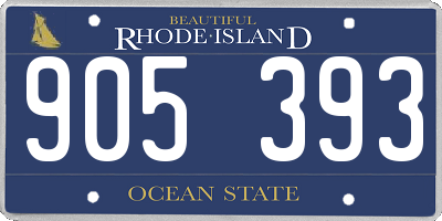 RI license plate 905393