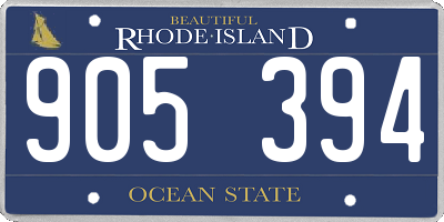 RI license plate 905394