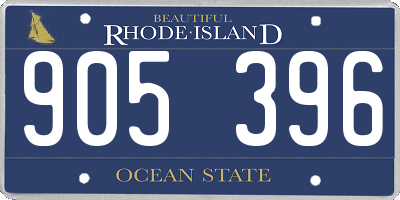 RI license plate 905396