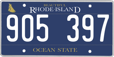 RI license plate 905397