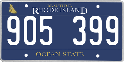 RI license plate 905399