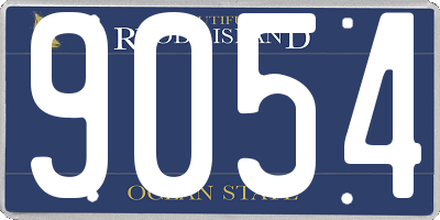 RI license plate 9054