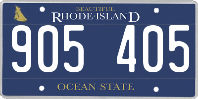 RI license plate 905405