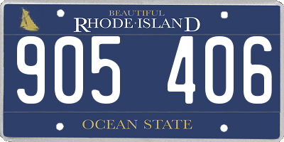 RI license plate 905406