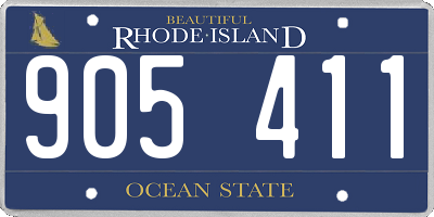 RI license plate 905411