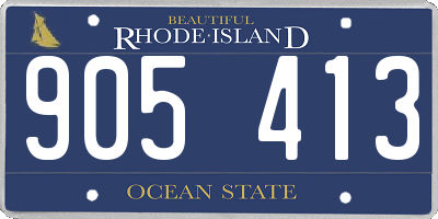 RI license plate 905413