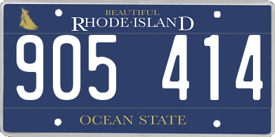 RI license plate 905414