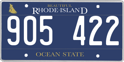 RI license plate 905422