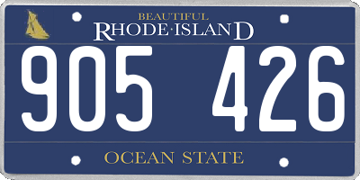 RI license plate 905426