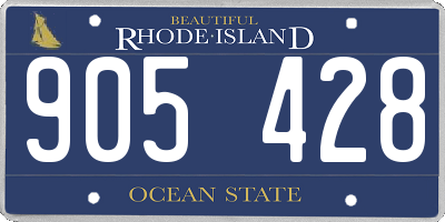 RI license plate 905428