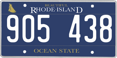 RI license plate 905438