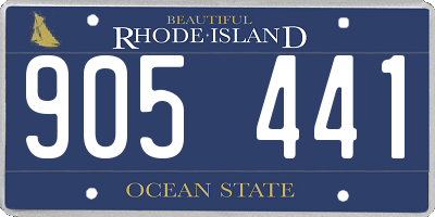RI license plate 905441
