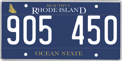 RI license plate 905450