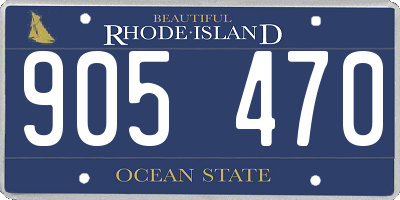 RI license plate 905470