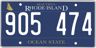 RI license plate 905474