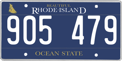 RI license plate 905479