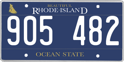 RI license plate 905482