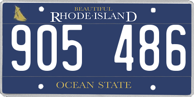 RI license plate 905486