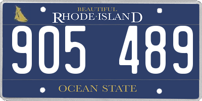 RI license plate 905489
