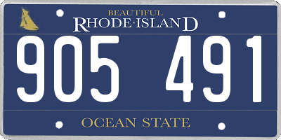 RI license plate 905491
