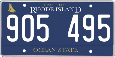 RI license plate 905495