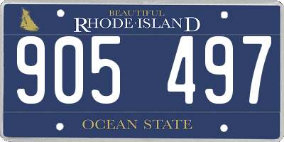 RI license plate 905497