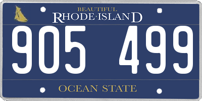 RI license plate 905499